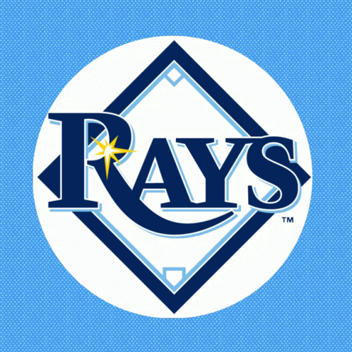 Rays Logo Blue Background Diamond