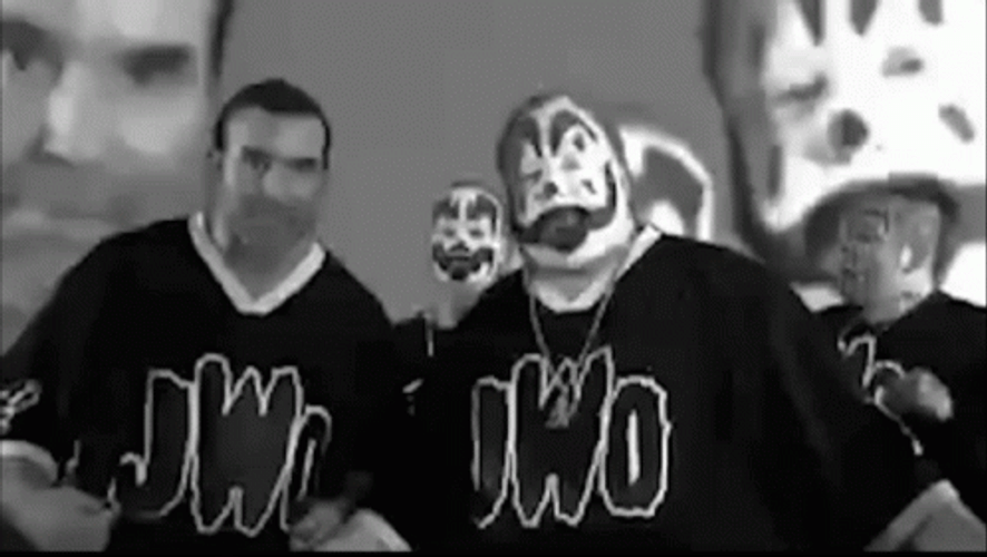 Razor Ramon And Clown Face GuyWearing JWO GIF
