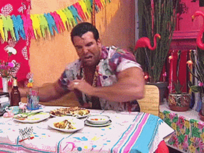 Razor Ramon Throwing The Plates GIF