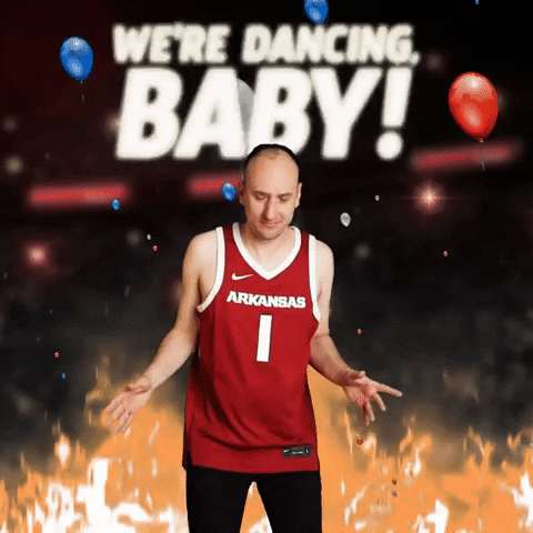 Razorbacks Fan Dancing With Animated Fire GIF
