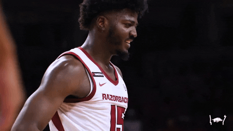 Razorbacks Player Beating His Chest GIF