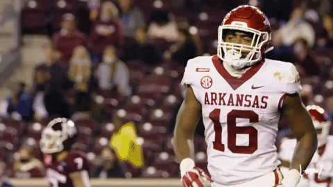 Razorbacks Player Bump His Teammate GIF