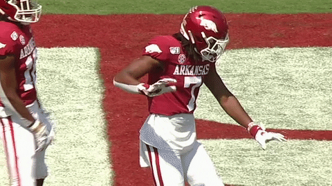 Razorbacks Player Dancing While Being Filmed GIF