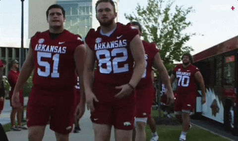 Razorbacks Player Gesturing Peace Sign GIF