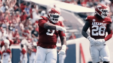 Razorbacks Player Gesturing With Hand GIF
