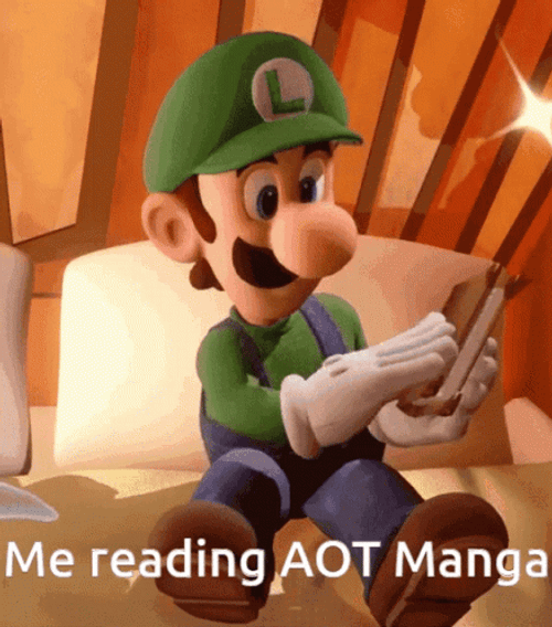 Reading Attack On Titan Manga GIF