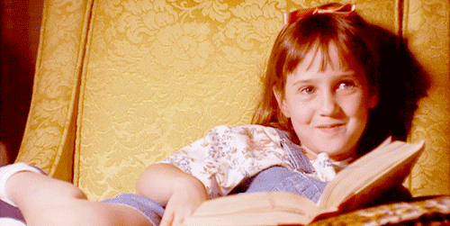 Reading Is Fundamental Cute Matilda Laughing GIF