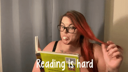 Reading Is Fundamental Drulz Reading Is Hard GIF