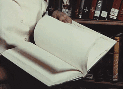Reading Is Fundamental Flipping Blank Pages GIF