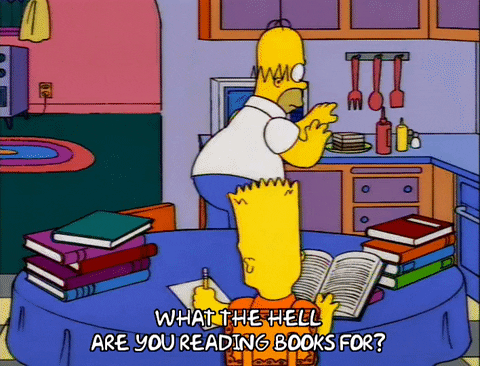 Reading Is Fundamental Homer Simpsons GIF