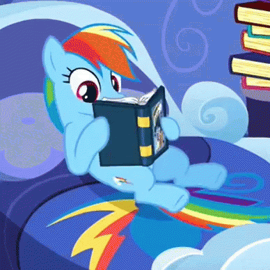 Reading Rainbow Dash My Little Pony GIF