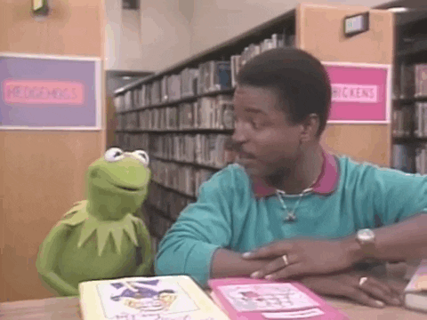 Reading Rainbow Levar Burton And Kermit The Frog GIF