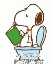 Reading Snoopy Stop Pooping GIF
