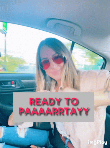 Excited Lady Ready To Party GIF