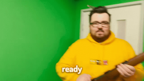 Yogscast Cocking The Gun Ready To Go GIF