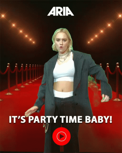 Cheerful Woman Ready To Party GIF