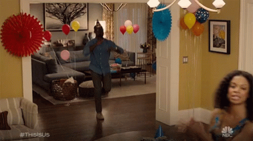 Man Excited Entering The Room Ready To Party GIF