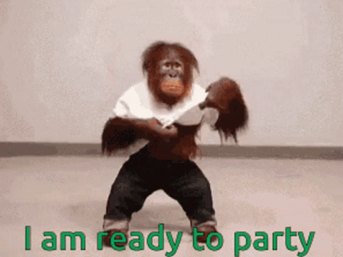 Monkey Taking Off Shirt Ready To Party GIF