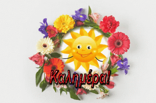 Real Floral Good Morning Sun GIF