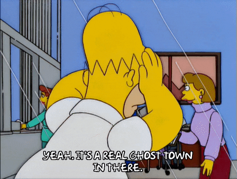 Real Ghost Town Homer Simpson GIF