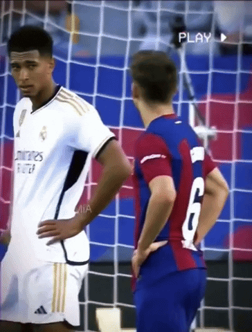 Real Madrid Bellingham And Gavi Talking GIF