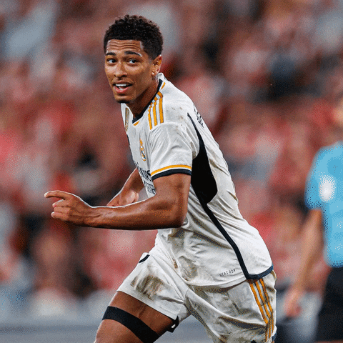 Real Madrid Excited Happy Bellingham Running GIF