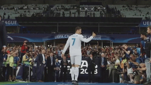 Real Madrid Ronaldo Crowd Engagement GIF