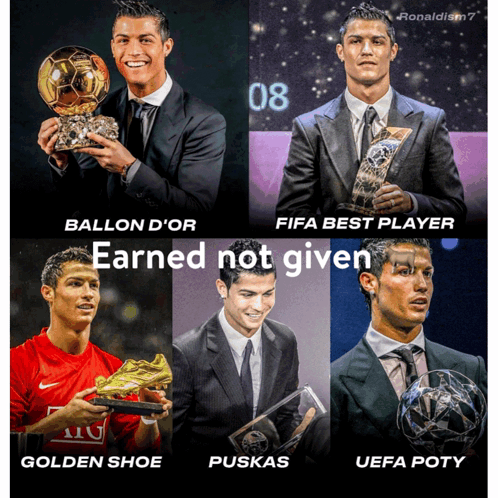 Real Madrid Ronaldo Earned Awards GIF