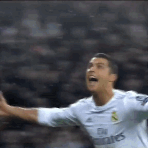 Real Madrid Ronaldo Happy After A Goal Shot GIF