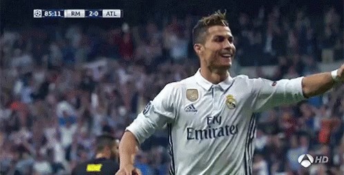 Real Madrid Ronaldo High Five GIF