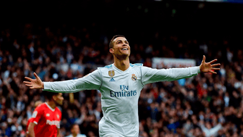 Real Madrid Ronaldo Loving The Crowd GIF