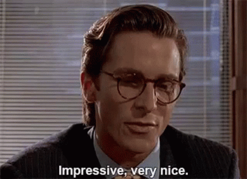 Real Nice American Psycho Patrick Bateman GIF