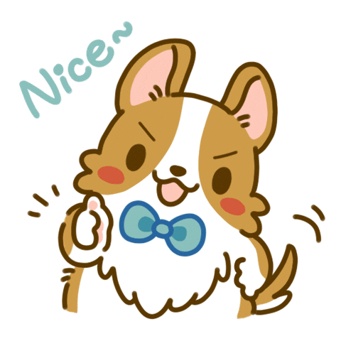 Real Nice Lazy Corgi Thumbs Up GIF