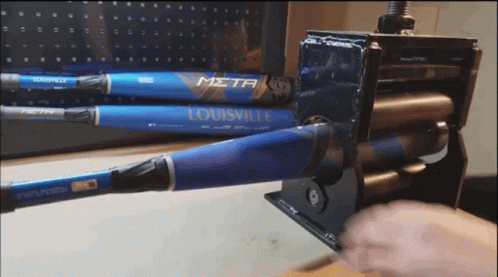 Realigning Baseball Bat With Machine GIF