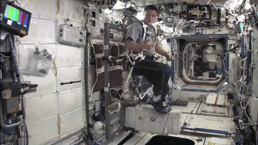 Realistic Space Station Astronaut GIF