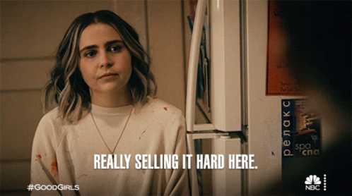 Really Selling It Hard Here Mae Whitman GIF