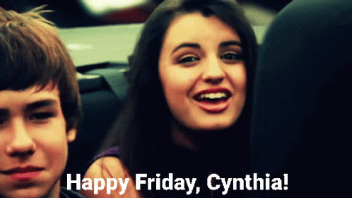 Rebecca Black Friday Happy Friday Greeting Meme GIF