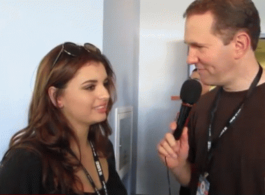 Rebecca Black Friday Interview Mishap GIF