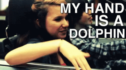 Rebecca Black Friday My Hand Is Dolphin Meme GIF