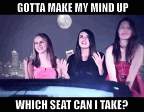 Rebecca Black Friday Which Seat To Take GIF