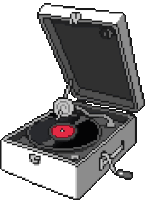 Record Player Pixel Art Sticker GIF