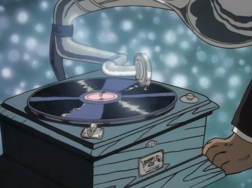 Record Player Saying Vega GIF