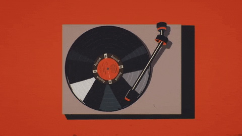 Record Player Spinning Vinyl Vintage GIF