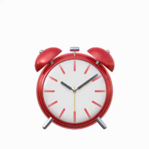 Red Alarm Clock Showing 10:09