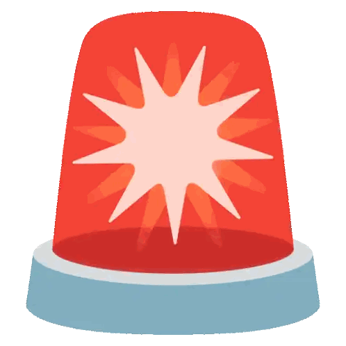 Red Ambulance Light With White Star