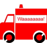 Red Ambulance with Waaaaaa Siren