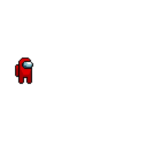 Red Among Us Character Pixel Art