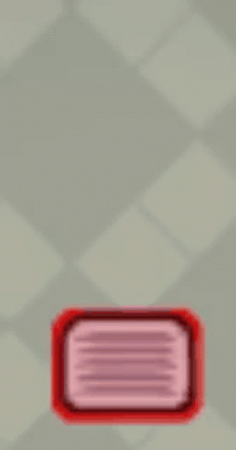Red Among Us Character Sitting on Checkered Background