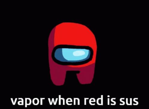 Red Among Us Character Vapor When Sus GIF