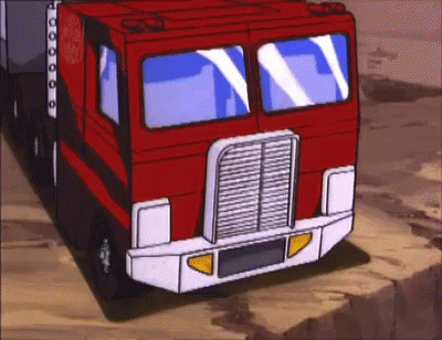 Red and Black Cartoon Truck